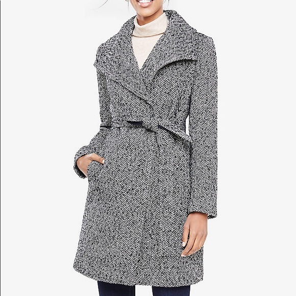 ann taylor wool wrap coat